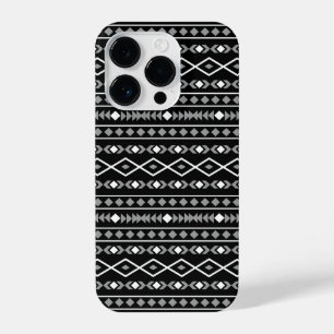 Coque Pour iPhone 14 Plus Formes aztèques Motif blanc gris noir