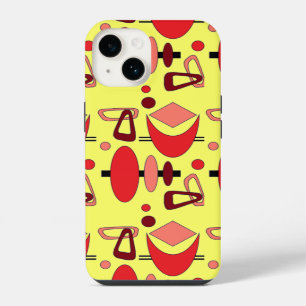 Coque Pour iPhone 14 Formes de Totem Croissant Rétro