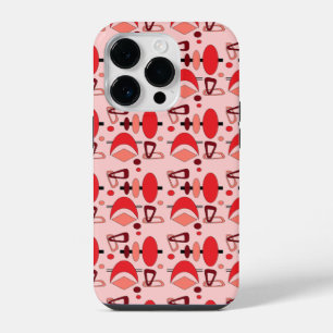 Coque Pour iPhone 14 Pro Formes de Totem Croissant Rétro