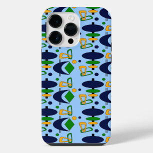 Coque Pour Pour iPhone 14 Pro Max Formes de Totem en Croissant Rétro