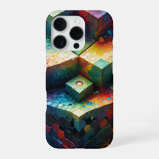 Coque iPhone 16 Pro Formes géométriques abstraites avec des dégradés v