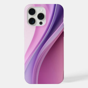 Coque iPhone 15 Pro Max Formes roses et lavandes ondulées