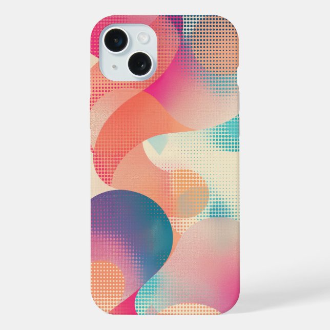Coque iPhone Formes semi-transparentes et motifs de points (Verso)