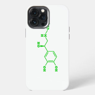 Etui iPhone 13 Pro Max Formule chimique moléculaire de l'adrénaline