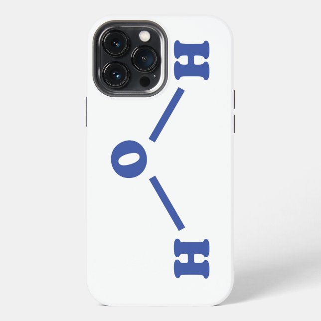 Coque iPhone Formule chimique moléculaire de l'eau (Verso)