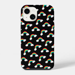 Coque Pour iPhone 14 Foulard à motif d'arc-en-ciel coloré mignon