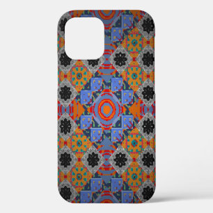 Coque iPhone 12 Foulard bandana, conception de tissu de nappe, soi