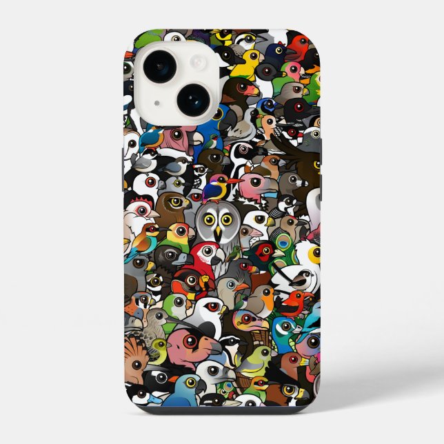 Coque iPhone Foule Birdorable (Verso)