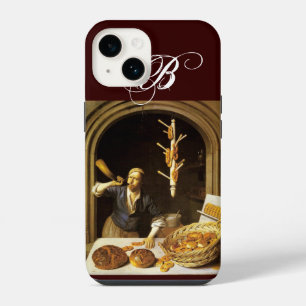 COQUE POUR iPhone 14 FOUR À BOIS ANCIEN ,BAKERY BOULANGERIE MONOGRAMME