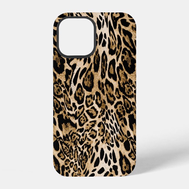 Coque iPhone Fourrure de Léopard Africain : Texture Animale Tra (Verso)