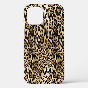 Coque iPhone 12 Fourrure de Léopard Africain : Texture Animale Tra