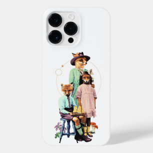 COQUE POUR POUR iPhone 14 PRO MAX FOX FAMILLE FANCY ANIMALS