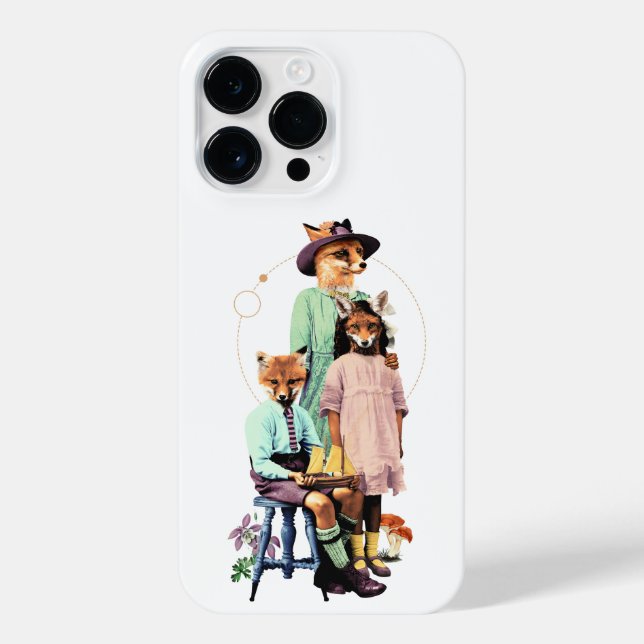 COQUE iPhone FOX FAMILLE FANCY ANIMALS (Verso)