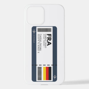 Coque iPhone 12 FRA Frankfurt Boarding Pass - Allemagne Ticket