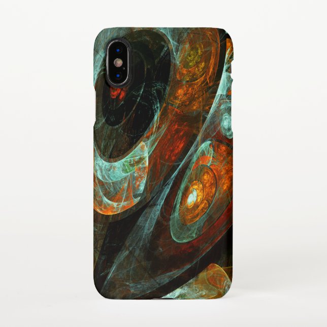 Coque iPhone Fractionner l'art Abstrait (Dos)