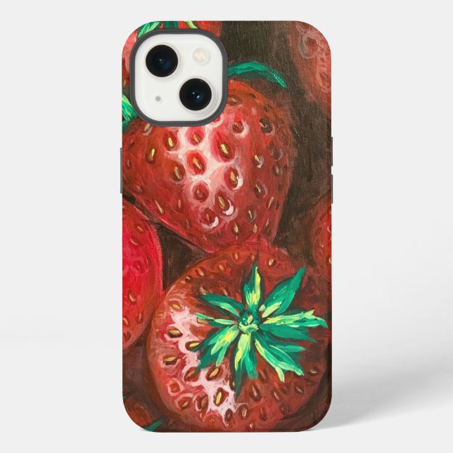 Coque iPhone Fraise (Verso)