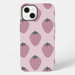 Etui iPhone 13 fraise, rose, fruit