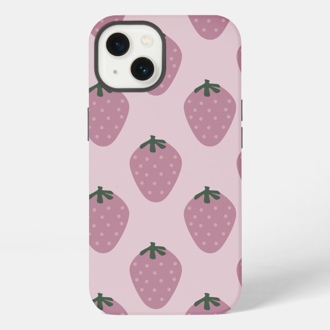 Coque iPhone fraise, rose, fruit (Verso)