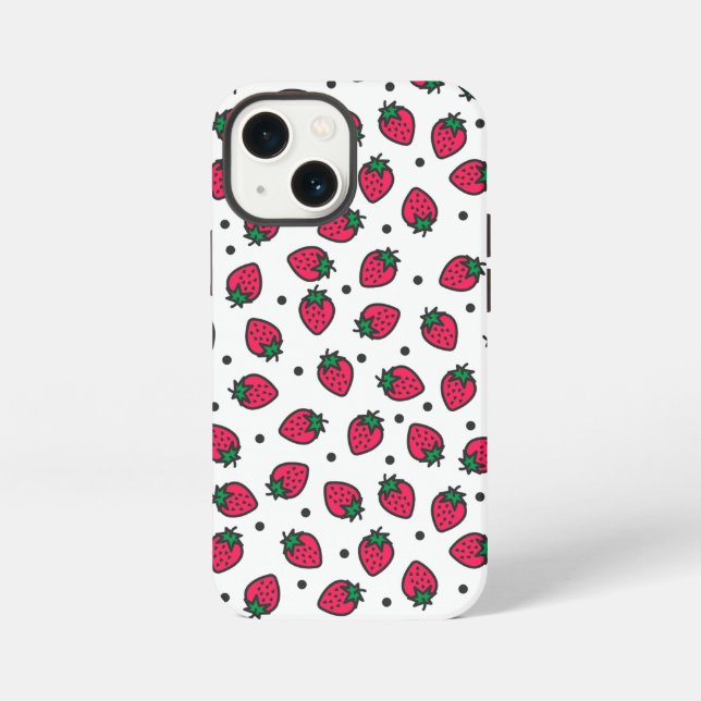 Coque iPhone Fraises Mignonnes (Verso)