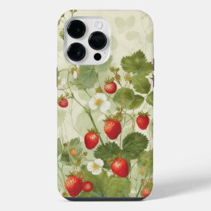 Coque Pour Pour iPhone 14 Pro Max Fraises sauvages Été Vibes Aquarelle