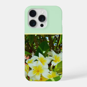 Coque iPhone 15 Pro Frangipaniers jaunes poussant sur un arbre,