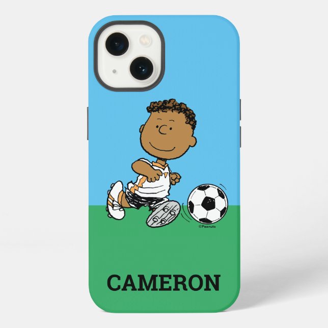 Coque iPhone Franklin Jouer Au Football (Verso)