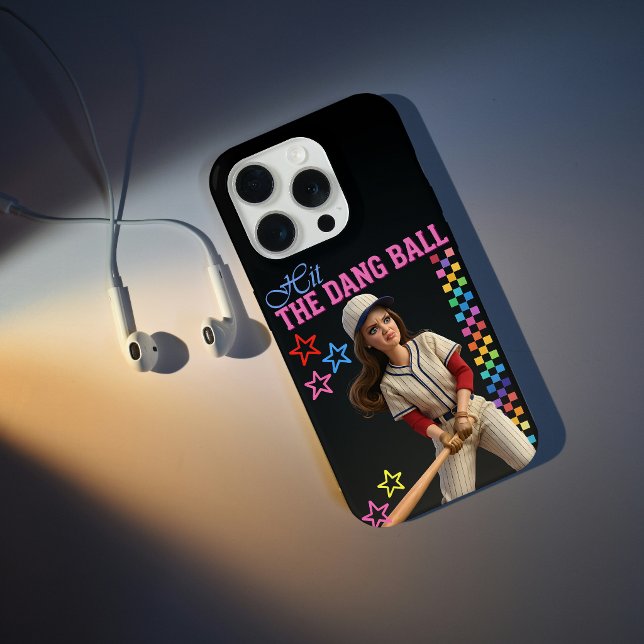 Coque iPhone Frappe donc cette balle, drôle de visage de poupée (Créateur téléchargé)