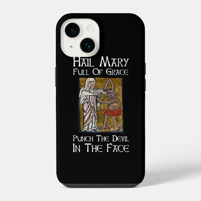 Coque iPhone Frappez le diable au visage ! (Verso)