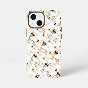 Etui iPhone 13 Mini Frenchie Howlelu motif orange