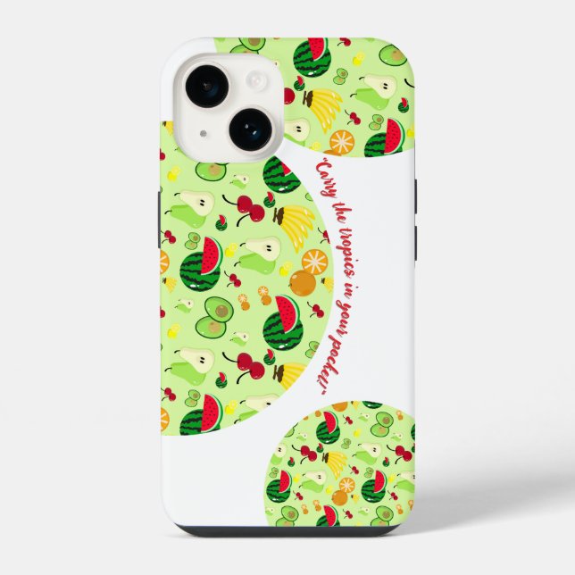 Coque iPhone Frénésie Tropicale  (Verso)