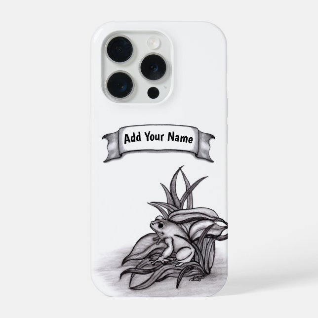 Coque iPhone Froggy, Ajoutez Votre Nom (Verso)