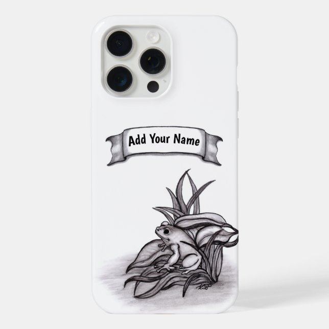Coque iPhone Froggy, Ajoutez Votre Nom (Verso)