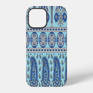 Coque iPhone 12 Frontière asiatique de Paisley : Design traditionn