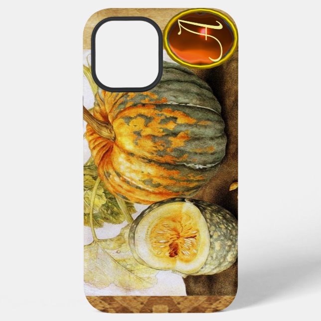 COQUE iPhone FRUITS DE SAISON  / MONOGRAMME CITROUILLES (Verso)