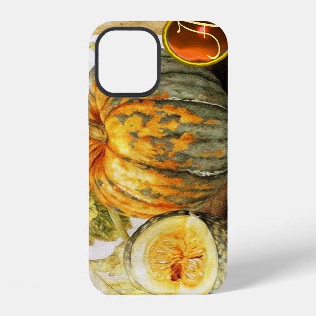 COQUE iPhone FRUITS DE SAISON  / MONOGRAMME DE CITROUILLES (Verso)