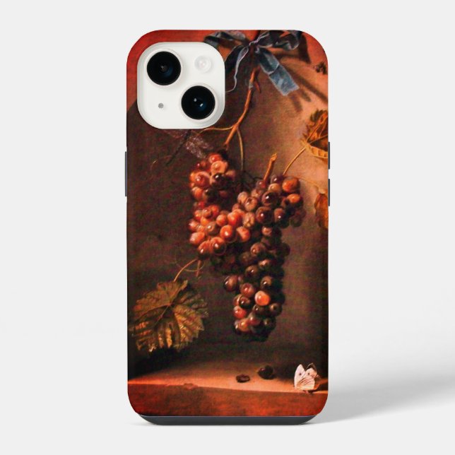 Coque iPhone FRUITS DE SAISON -PROSPÉRITÉ jaune rouge brun (Verso)