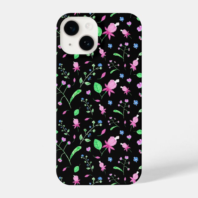 Coque iPhone Fuchsia Florals (Verso)