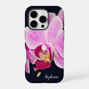 Coque iPhone 16 Pro Fuchsia Pink Orchid Floral Custom