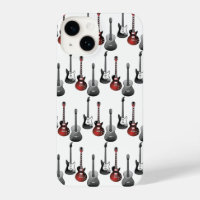 Fun Acoustic Electric Guitares Musique Motif Desig