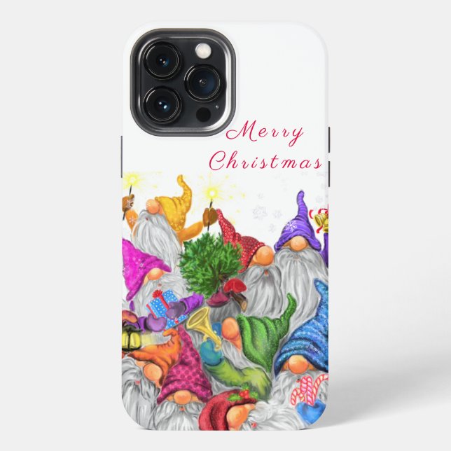 Coque iPhone Fun du drawing de Merry Christmas (Verso)