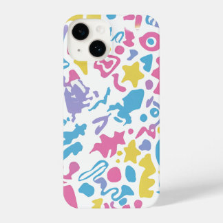 Coque Pour iPhone 14 Fun pastel coloré formes vibrantes