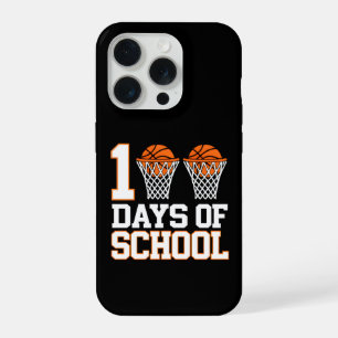 Coque iPhone 15 Pro Fun sport de basket vintage 100 jours d'école