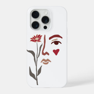 Coque iPhone 15 Pro Funda Line Art Rostro