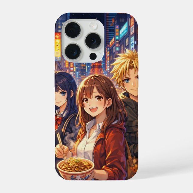 Coque iPhone Funda para iPhone Estilo Manga Japonés Neon – Dise (Verso)