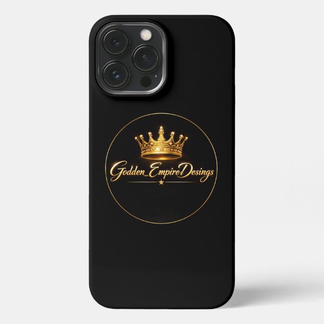 Coque iPhone funda para móvil negro y dorado (Verso)