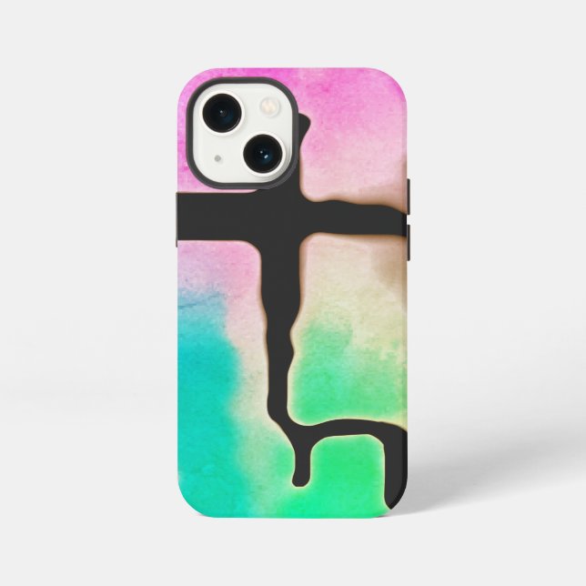 Coque iPhone Funky Cool Abstrait aux Couleurs Vives (Verso)