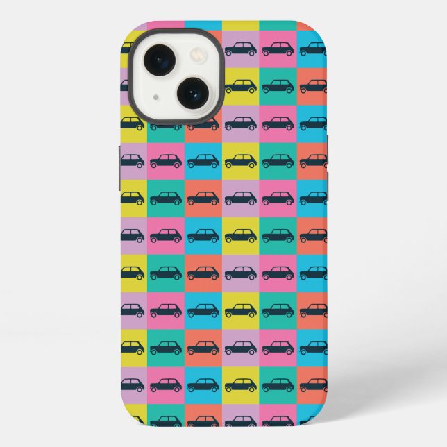 Coque iPhone Funky Fun Checkerboard Mini Cooper (Verso)