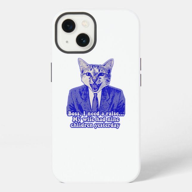 Coque iPhone Funny angry cat meme for kitty lovers (Verso)