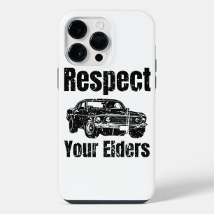 Coque Pour Pour iPhone 14 Pro Max Funny Car - Vintage Respectez Vos Aînés Classic Mu