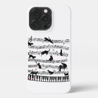 Etui iPhone 13 Pro Funny Chat Music Note, Cadeau Pour Piano Player, M